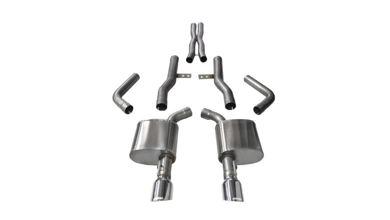 Corsa Performance 15-16 Dodge Charger SRT/Scat Pack/R/T 6.4L Polished Xtreme Cat-Back (view 1)
