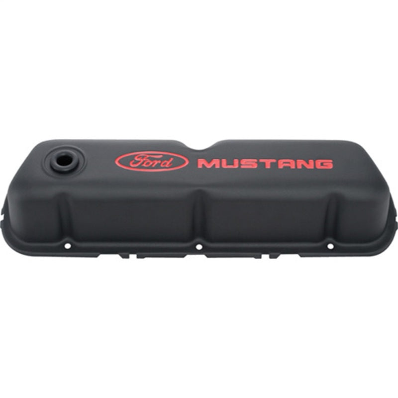 Ford Racing Ford Mustang Logo Black Crinkle Valve Cover 302-101