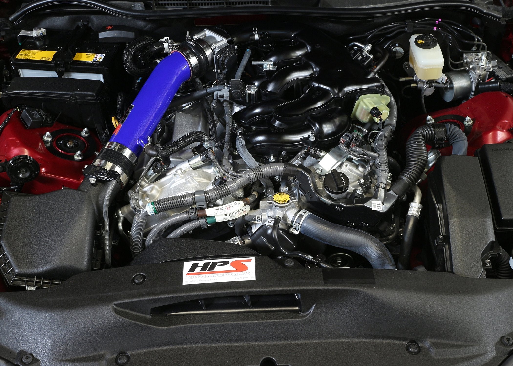 HPS Post MAF Air Intake Tube Kit 2014-2016 Lexus IS250 2.5L V6 Non F-Sport, Blue (view 3)