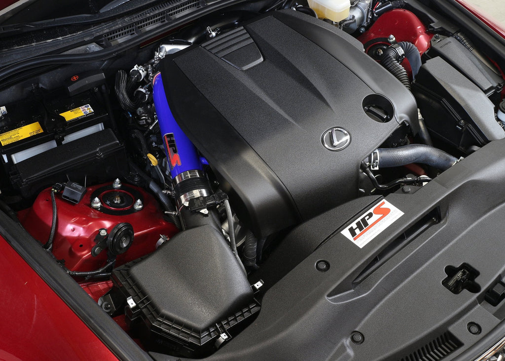 HPS Post MAF Air Intake Tube Kit 2014-2016 Lexus IS250 2.5L V6 Non F-Sport, Blue (view 4)