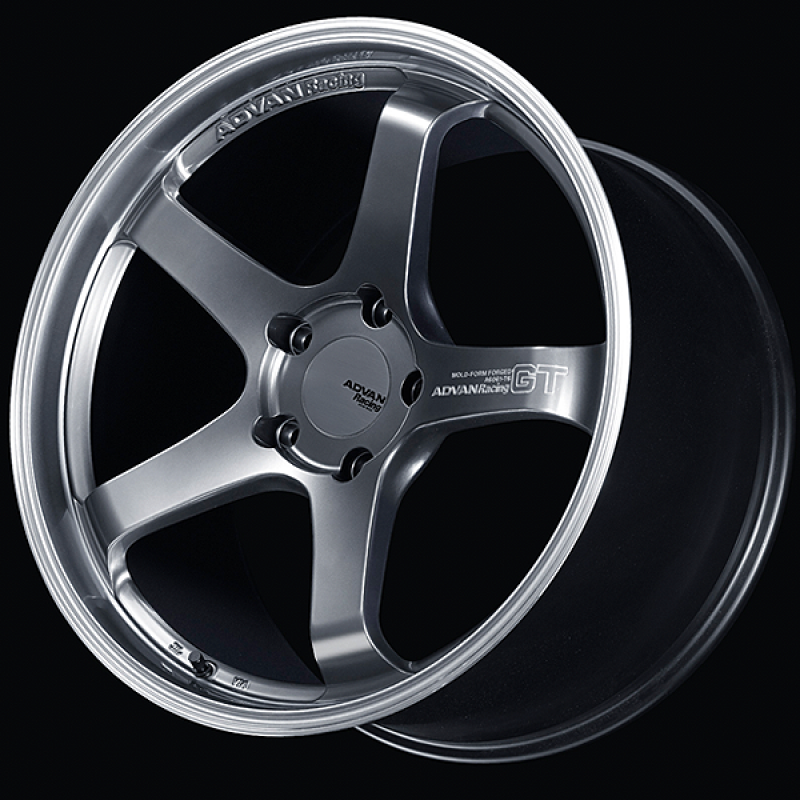 Advan GT for Porsche 19x8.5 / +50 Offset / 5x130 / 71.6mm Bore / Machining and Hyper Platinum Black YAQ9H50PMPB