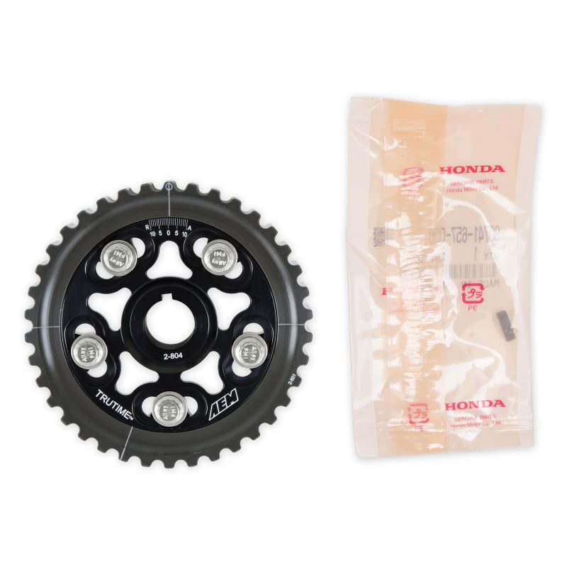 AEM Electronics Tru-Time Cam Gear Black 5-Bolt Honda D16Y7 & D16Y8 (view 3)