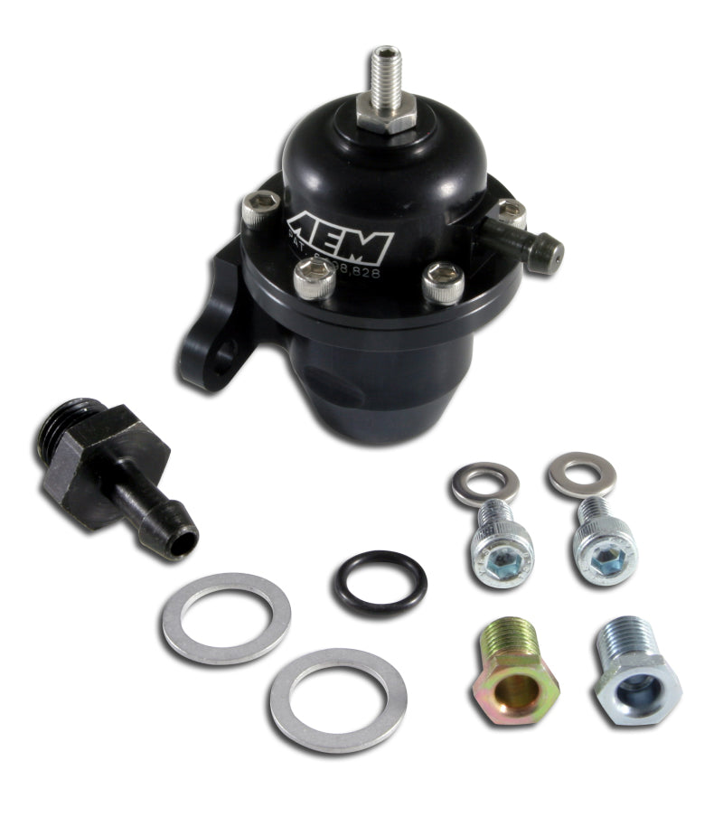 AEM Electronics Fuel Pressure Regulator Black Honda Acura (view 1)