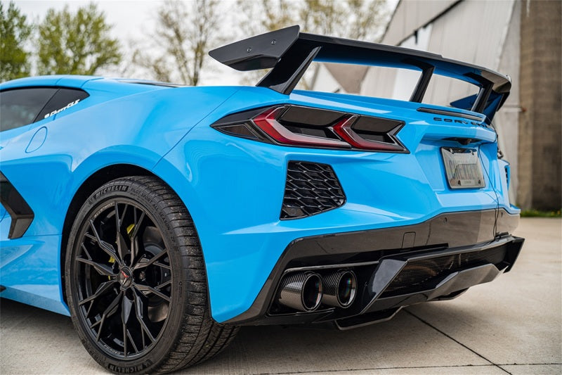 CORSA Performance Corsa 20-23 Chevrolet Corvette C8 RWD 3in Valved Cat-Back Delete w/ NPP w/4.5in CF Black PVD Tips 21105CFBLK