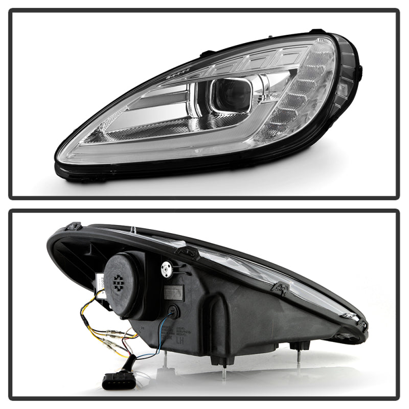 SPYDER 05-13 Chevy Corvette C6 Projector Headlights Seq LED Turn Signal w/SB DRL Parking Light 5087928