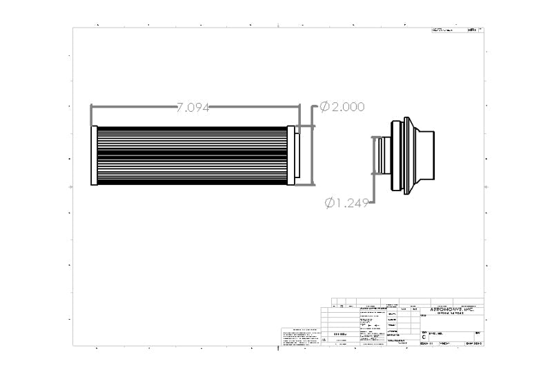 Aeromotive Filter In-Line AN-16 40 micron Stainless Steel 12363