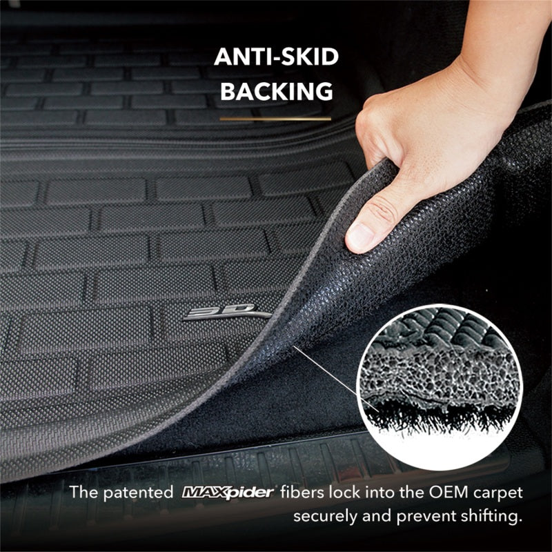 3D MAXpider 2018-2020 Tesla Model 3 Kagu Cargo Liner - Black M1TL0061309