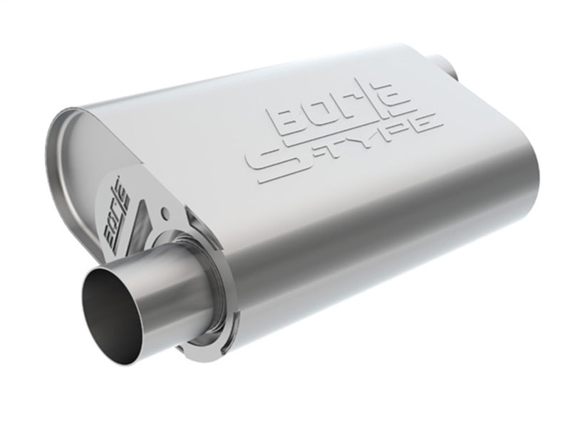 Borla CrateMuffler Stock SBC 283/327/350 2.5in Offset/Offset 14in x 4.35in x 9in Oval Muffler 400822