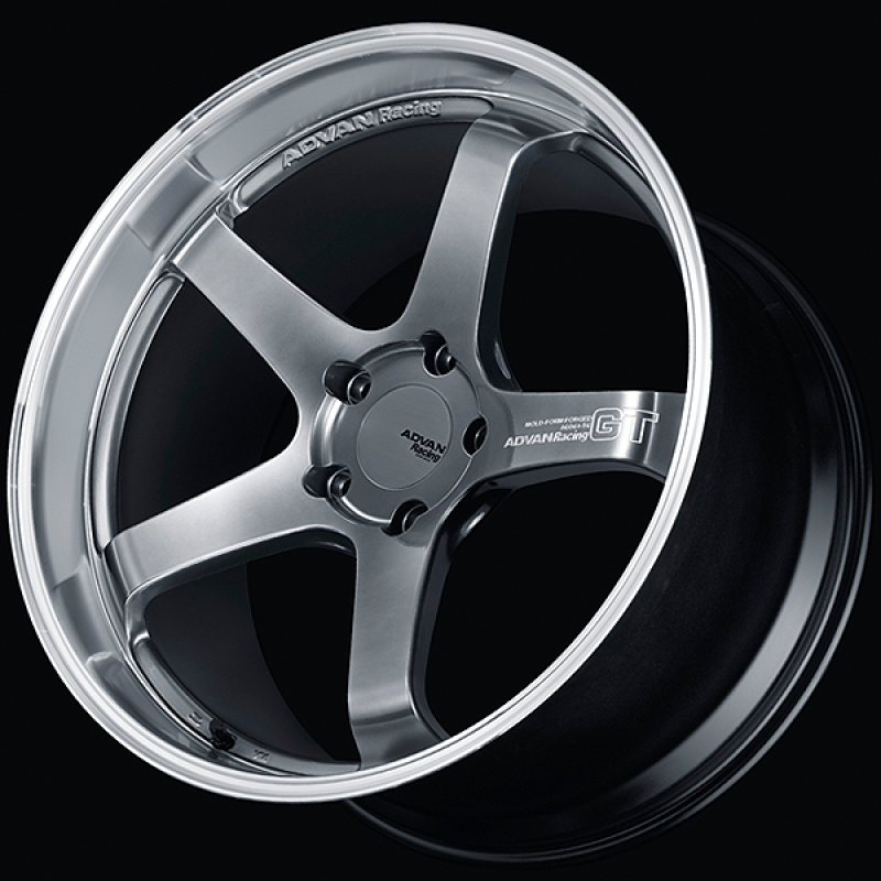 Advan GT for Porsche 21x10.5 / +19 Off / 5x112 / 66.5mm Bore / Machining and Hyper Platinum Black YAQ1L19MMPB