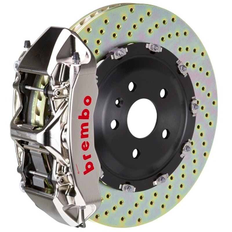 Brembo 04-11 612 Scaglietti Front GTR BBK 6 Piston Billet380x34 2pc Rotor Drilled- Nickel Plated 1N1.9021AR