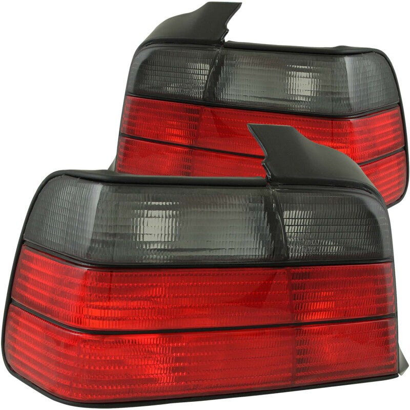 Anzo 1992-1998 BMW 3 Series E36 Taillights Red/Smoke (view 2)