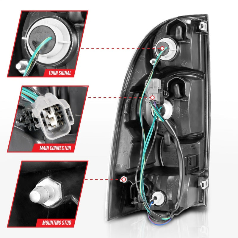 Anzo 2005-2015 Toyota Tacoma LED Taillights Black (view 7)