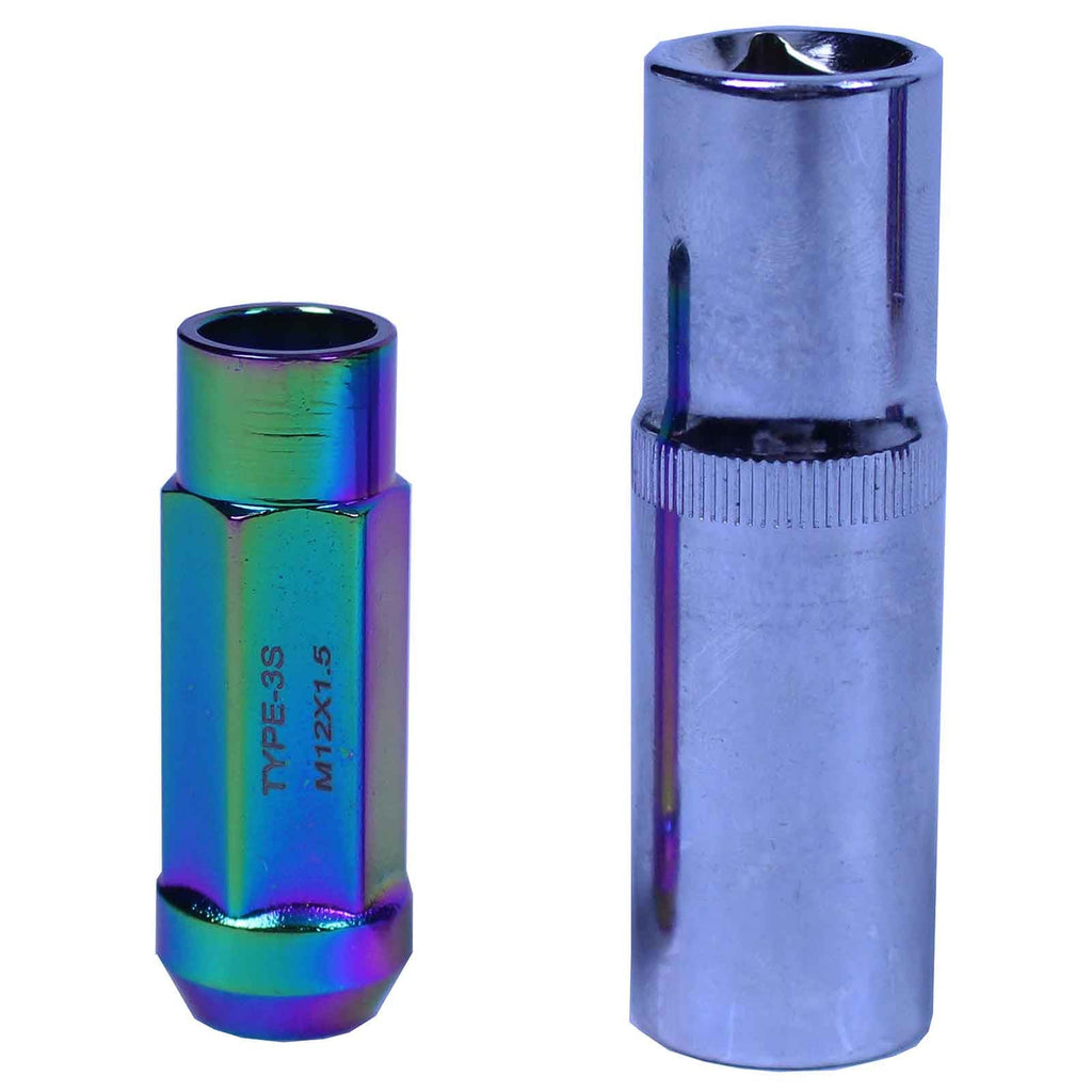 Godspeed New Type 3-X 55mm Steel Open End Lug Nuts 20 pcs. Set M12 X 1.5 (view 11)