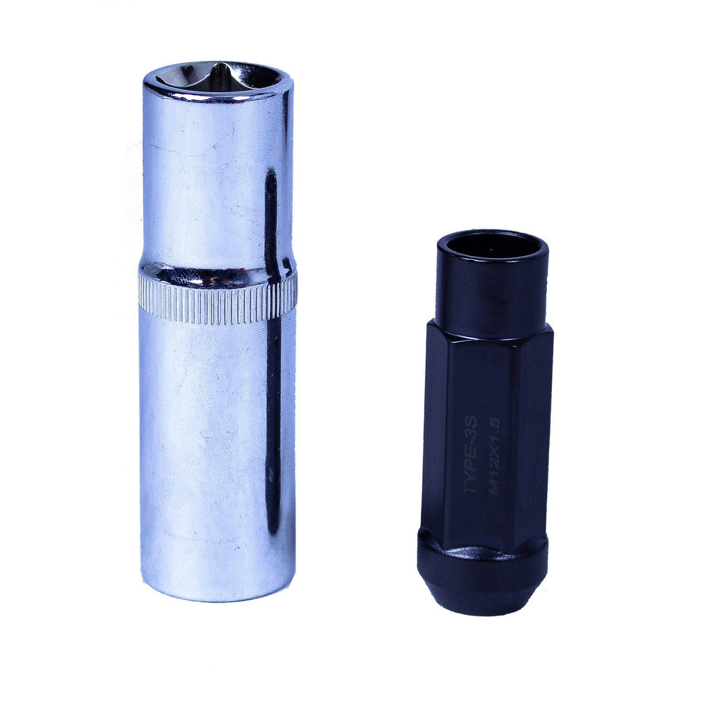 Godspeed New Type 3-X 55mm Steel Open End Lug Nuts 20 pcs. Set M12 X 1.5 (view 3)