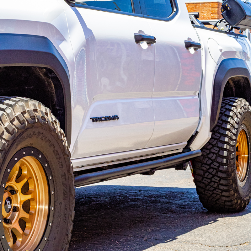 Cali Raised LED Cali Raised 2024+ Toyota Tacoma Trail Edition Rock Sliders - Double Cab Short Bed/No Kick Out/Raw CR4067