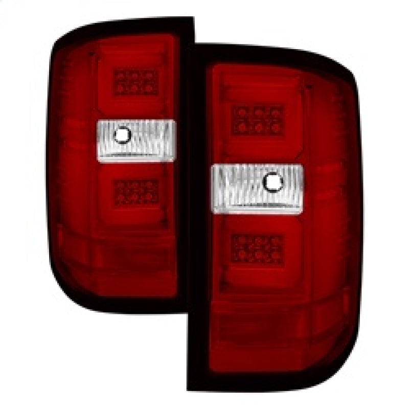 Spyder Chevy Silverado 2016-2017 Light Bar LED Tail Lights - Red Clear ALT-YD-CS16-LED-RC 5083753