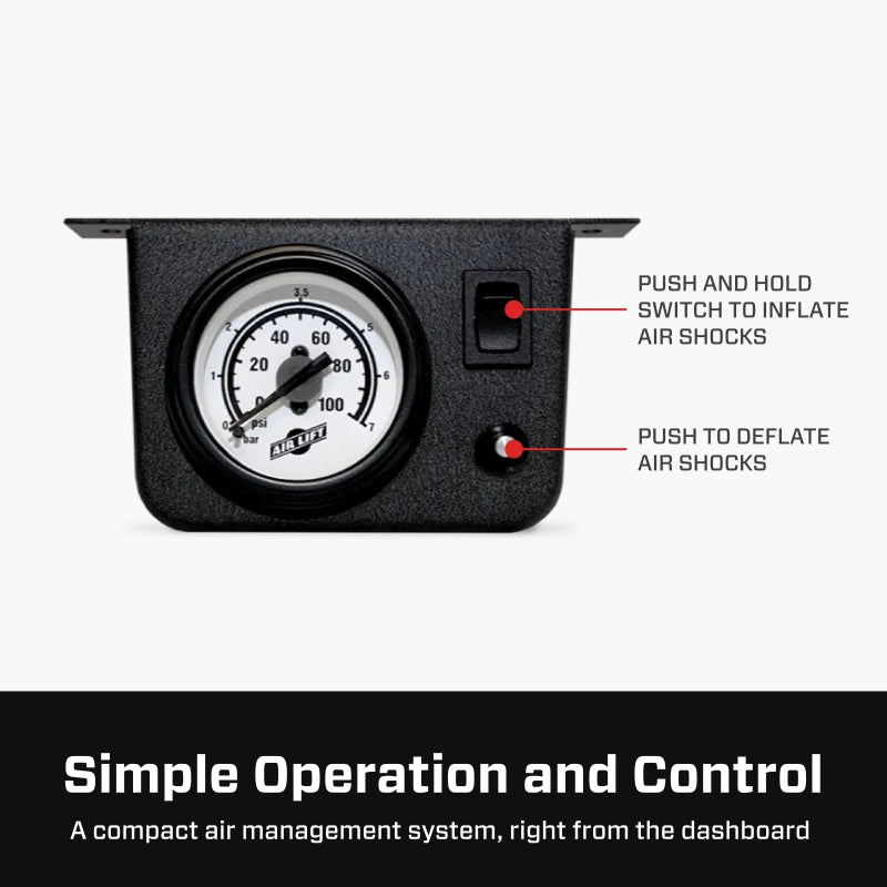 AIRLIFT Load Controller II - Single Gauge w/ Lps 5 PSI Min. (view 9)