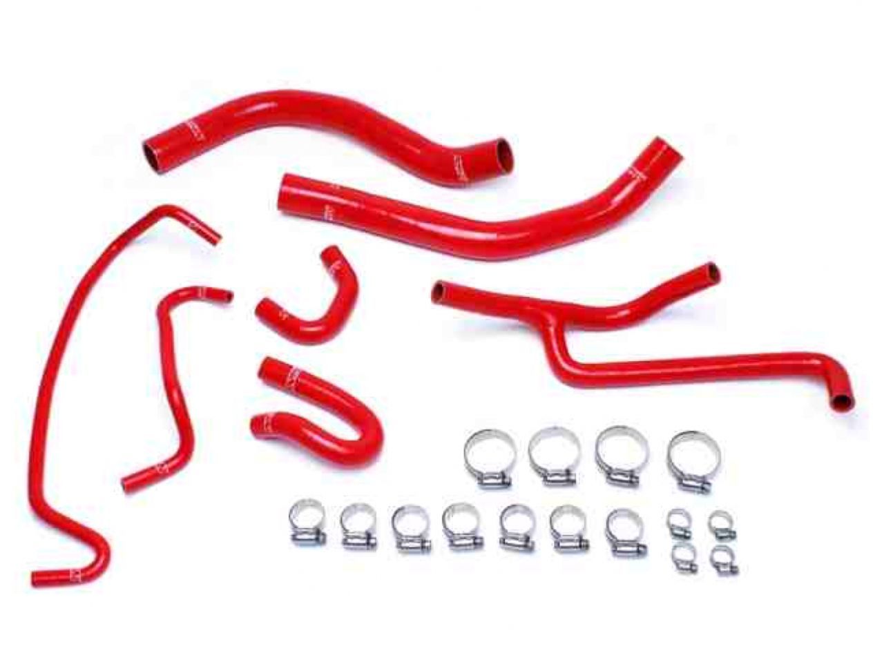 HPS Red Reinforced Silicone Radiator and Heater Hose Kit Coolant Ford 2015-2017 Mustang 3.7L V6 (view 1)