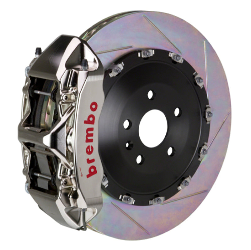Brembo 08-10 Cayenne Turbo (Excl Turbo S) Fr GTR BBK 6Pist Billet 405x34 2pc Rtr Slot Type1-Nickel 1N2.9514AR
