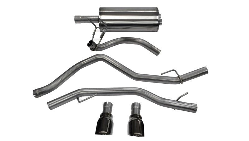 Corsa Performance 09-14 Dodge Ram 1500 4.7L/5.7L V8 Quad/Crew Cab/Short Bed Black Dual (view 1)