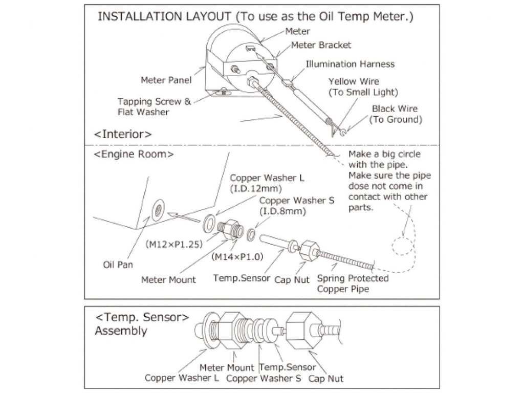 HKS DB Mechanical 60mm Temperature Meter (view 1)