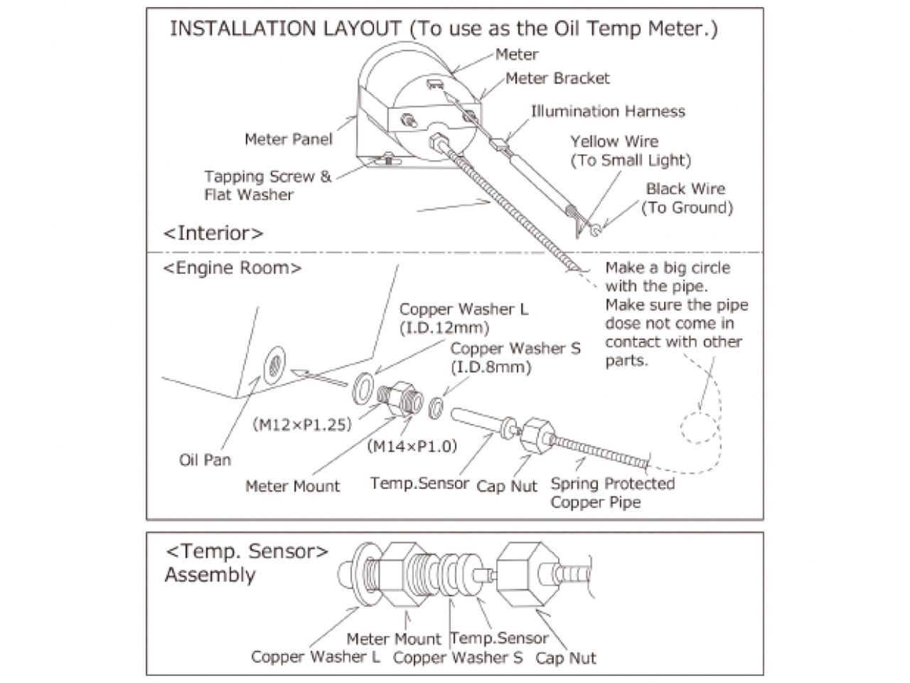 HKS DB Mechanical 60mm Temperature Meter (view 1)
