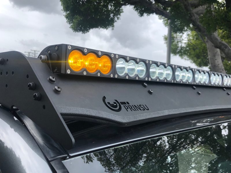 Cali Raised LED Cali Raised Dual Function Amber/White Led Light Bar Prinsu Mounting Bracket Kit - Wire Harness/Tall CR2913