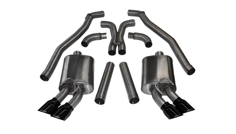 Corsa Performance 12-13 Chevrolet Camaro Coupe ZL1 6.2L V8 Black Sport Cat-Back + XO (view 1)