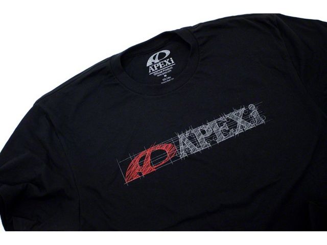 APEXi APEX Blueprint Sketch Tee - Black XXL *Discontinued (view 2)