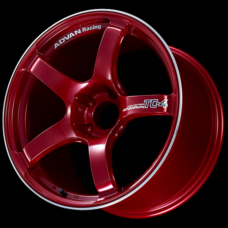 Advan TC4 18x7.5 / +48 Offset / 5x112 / 66.5mm Bore / Racing Candy Red and Ring YAD8F48MCRR