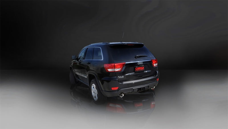 Corsa Performance 15-16 Jeep Grand Cherokee Polished 2.5in Dual Rear Exit Cat-Back Exhau (view 3)