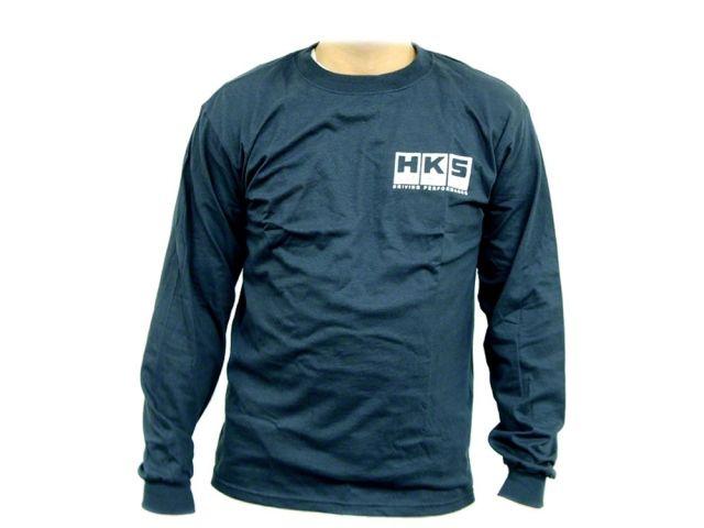 HKS Navy Blue Katakana II Long Sleeve T-Shirt (view 1)