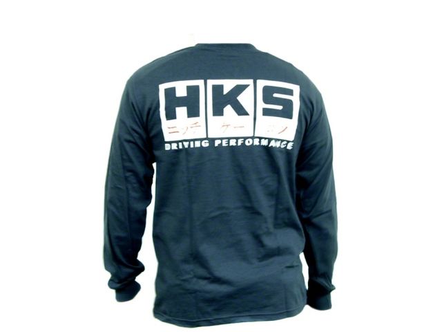 HKS Navy Blue Katakana II Long Sleeve T-Shirt (view 2)