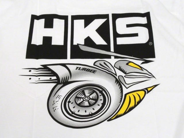 HKS Small Drift Performance White Turbee T-Shirt (view 3)