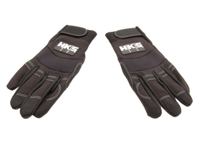 HKS Large Black Mechanic Gloves (view 1)