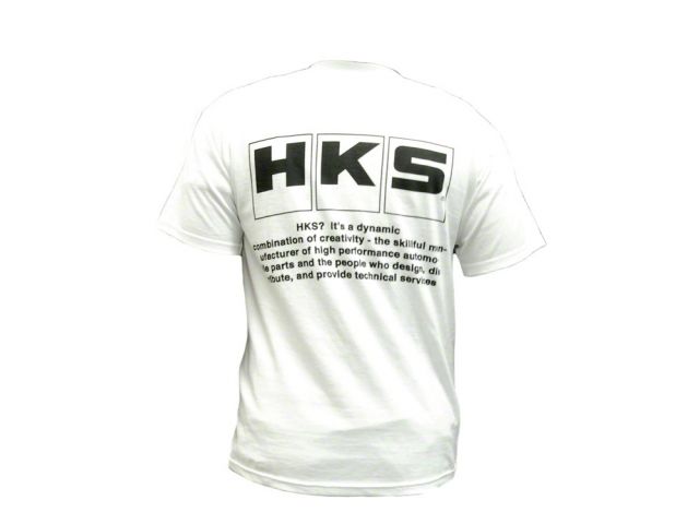 HKS White JDM Slogan T-Shirt (view 2)