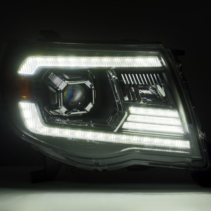 AlphaRex 05-11 Toyota Tacoma LUXX LED Projector Headlights Plank Style Chrome w/Activation Light/DRL 880740 *Discontinued