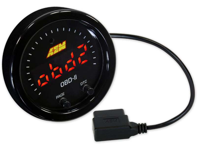 AEM Electronics X-Series OBDII Digital Datastream Gauge Black Bezel & Black Face plate (view 11)