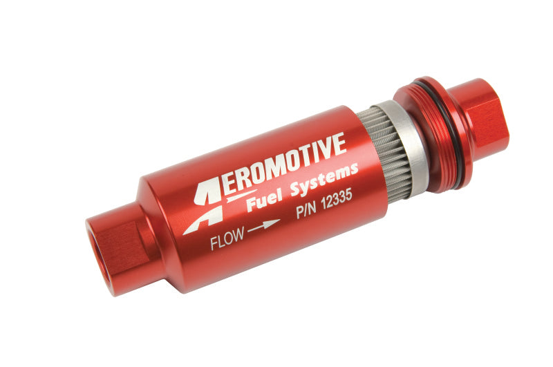 Aeromotive 40 Micron, ORB-10 Red Fuel Filter (view 1)