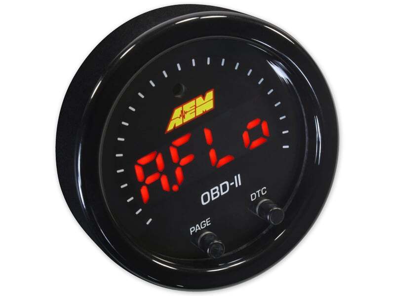 AEM Electronics X-Series OBDII Digital Datastream Gauge Black Bezel & Black Face plate (view 3)