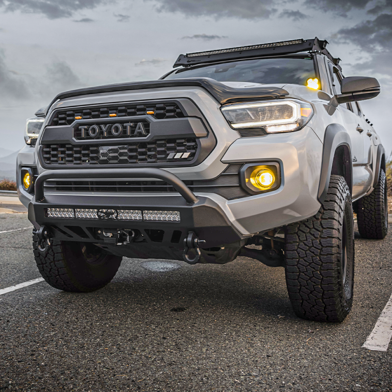 Cali Raised LED Cali Raised 16-23 Toyota Tacoma Stealth Bumper - Bull Bar / 32In Led Bar Spot CR3306