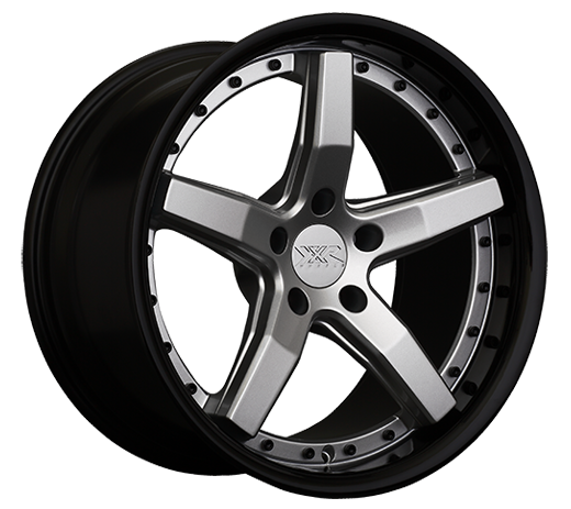 XXR 569 Wheel Silver / Gloss Black Lip 20x10.5 +25 5x4.5