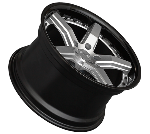 XXR 569 Wheel Silver / Gloss Black Lip 18x8.5 +38 5x108