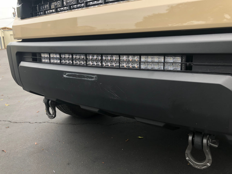 Cali Raised LED Cali Raised 14-21 Toyota Tundra 32In Lower Bumper Hidden Led Light Bar Kit - Blue Backlight Small CR2565