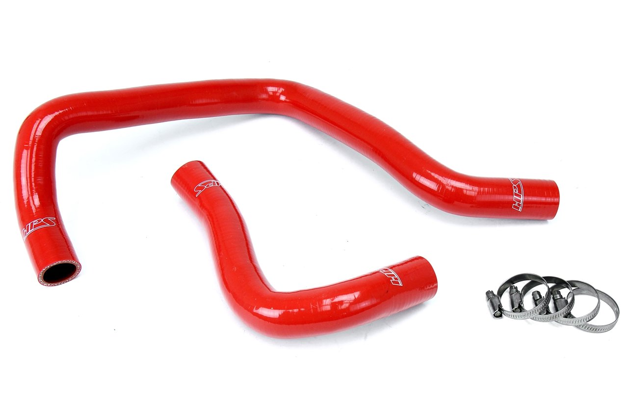 HPS Performance Products HPS Red Reinforced Silicone Radiator Hose Kit Coolant Honda 88-91 CRX B18 B20