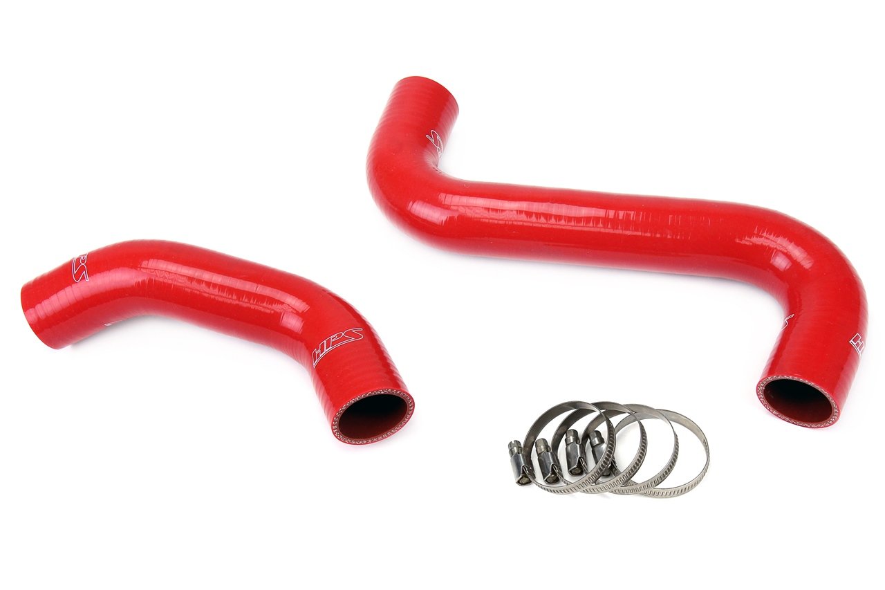 HPS Red Reinforced Silicone Radiator Hose Kit Coolant Subaru 01-07 WRX / STI (view 2)