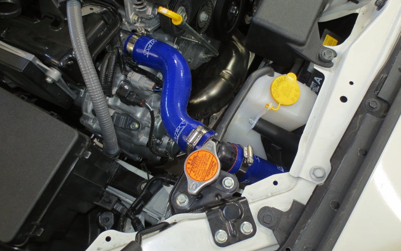 HPS Performance Products HPS Blue Reinforced Silicone Radiator Hose Kit Coolant Scion 13-16 FRS (view 2)