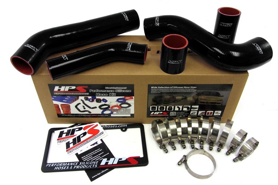 HPS Black Reinforced Silicone Intercooler Hose Kit Mitsubishi Lancer EVO 10 X US-Spec (view 2)