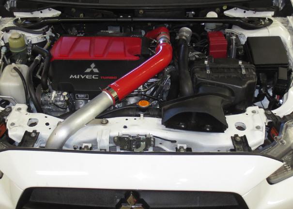 HPS Red Reinforced Silicone Intercooler Hose Kit Mitsubishi Lancer EVO 10 X US-Spec (view 3)