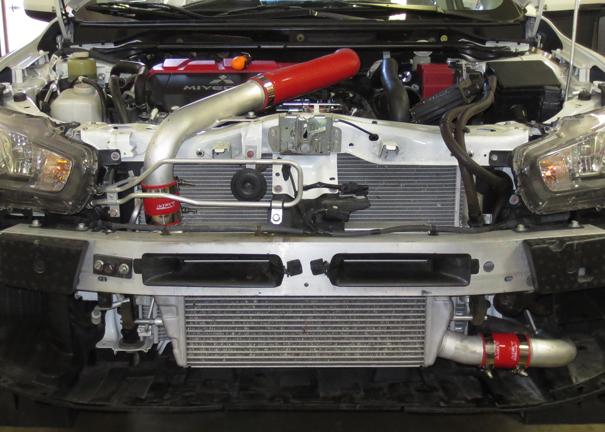 HPS Red Reinforced Silicone Intercooler Hose Kit Mitsubishi Lancer EVO 10 X US-Spec (view 4)